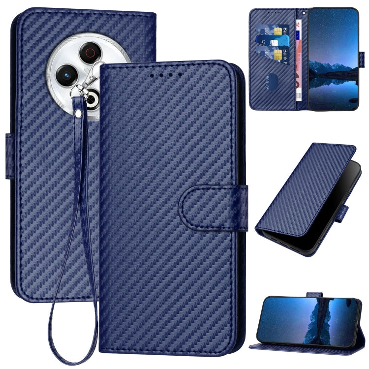 YX0070 Carbon Fiber Buckle Leather Phone Case with Lanyard, For Tecno Pova 6 Neo 5G / Spark 30 5G, For Tecno Spark 30 Pro 4G, For Tecno Spark 30 4G, For Tecno Spark Go 5G 2025 / Hot 60i 5G, For Tecno Camon 30 Pro, For Tecno Pova 6 Pro                  ...