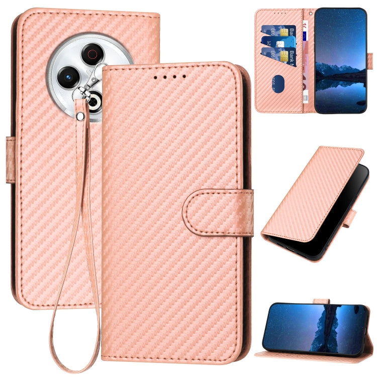 YX0070 Carbon Fiber Buckle Leather Phone Case with Lanyard, For Tecno Pova 6 Neo 5G / Spark 30 5G, For Tecno Spark 30 Pro 4G, For Tecno Spark 30 4G, For Tecno Spark Go 5G 2025 / Hot 60i 5G, For Tecno Camon 30 Pro, For Tecno Pova 6 Pro                  ...