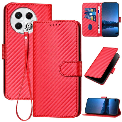 YX0070 Carbon Fiber Buckle Leather Phone Case with Lanyard, For Tecno Pova 6 Neo 5G / Spark 30 5G, For Tecno Spark 30 Pro 4G, For Tecno Spark 30 4G, For Tecno Spark Go 5G 2025 / Hot 60i 5G, For Tecno Camon 30 Pro, For Tecno Pova 6 Pro                  ...