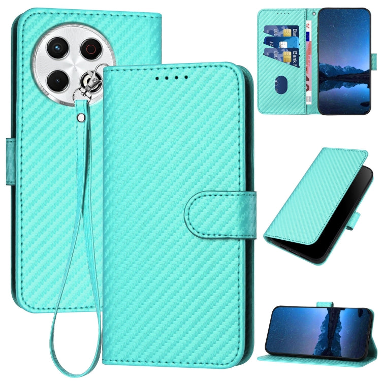 YX0070 Carbon Fiber Buckle Leather Phone Case with Lanyard, For Tecno Pova 6 Neo 5G / Spark 30 5G, For Tecno Spark 30 Pro 4G, For Tecno Spark 30 4G, For Tecno Spark Go 5G 2025 / Hot 60i 5G, For Tecno Camon 30 Pro, For Tecno Pova 6 Pro                  ...