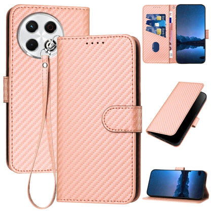 YX0070 Carbon Fiber Buckle Leather Phone Case with Lanyard, For Tecno Pova 6 Neo 5G / Spark 30 5G, For Tecno Spark 30 Pro 4G, For Tecno Spark 30 4G, For Tecno Spark Go 5G 2025 / Hot 60i 5G, For Tecno Camon 30 Pro, For Tecno Pova 6 Pro                  ...