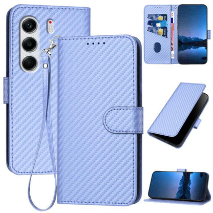 YX0070 Carbon Fiber Buckle Leather Phone Case with Lanyard, For Tecno Pova Curve 2 5G, For Tecno Spark Go 3 / Pop 20 4G, For Tecno Spark 50 4G, For Tecno Camon 50 Pro 4G, For Tecno Camon 50 4G, For Tecno Spark Slim, For Tecno Spark 40 4G               ...