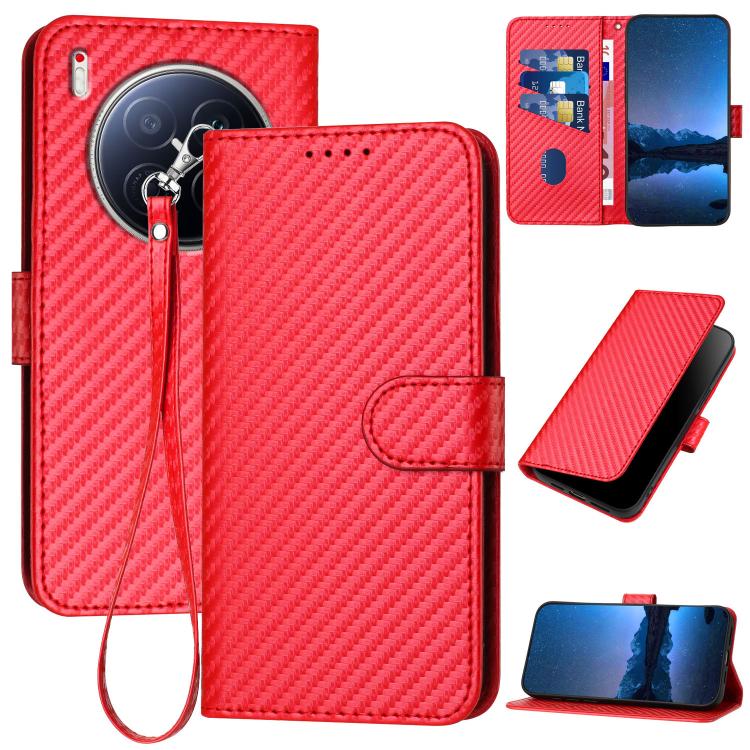 YX0070 Carbon Fiber Buckle Leather Phone Case with Lanyard, For Tecno Pova Curve 2 5G, For Tecno Spark Go 3 / Pop 20 4G, For Tecno Spark 50 4G, For Tecno Camon 50 Pro 4G, For Tecno Camon 50 4G, For Tecno Spark Slim, For Tecno Spark 40 4G               ...