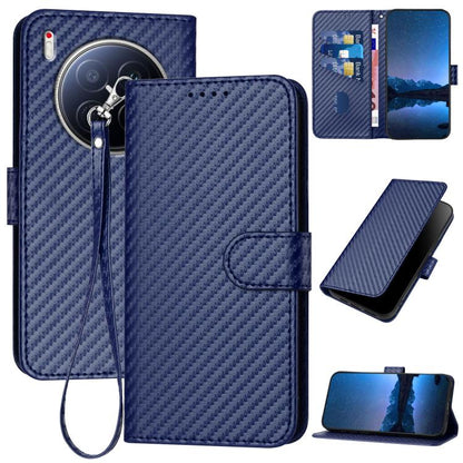 YX0070 Carbon Fiber Buckle Leather Phone Case with Lanyard, For Tecno Pova Curve 2 5G, For Tecno Spark Go 3 / Pop 20 4G, For Tecno Spark 50 4G, For Tecno Camon 50 Pro 4G, For Tecno Camon 50 4G, For Tecno Spark Slim, For Tecno Spark 40 4G               ...