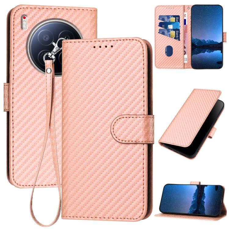 YX0070 Carbon Fiber Buckle Leather Phone Case with Lanyard, For Tecno Pova Curve 2 5G, For Tecno Spark Go 3 / Pop 20 4G, For Tecno Spark 50 4G, For Tecno Camon 50 Pro 4G, For Tecno Camon 50 4G, For Tecno Spark Slim, For Tecno Spark 40 4G               ...