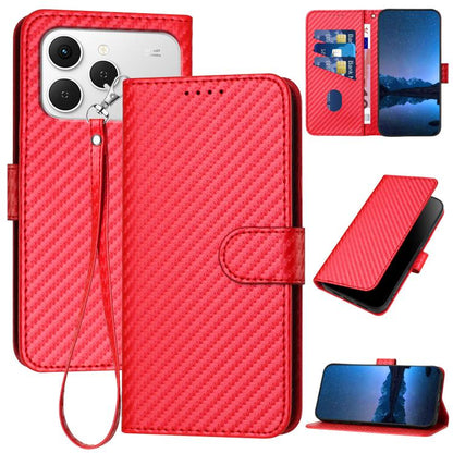 YX0070 Carbon Fiber Buckle Leather Phone Case with Lanyard, For Tecno Pova Curve 2 5G, For Tecno Spark Go 3 / Pop 20 4G, For Tecno Spark 50 4G, For Tecno Camon 50 Pro 4G, For Tecno Camon 50 4G, For Tecno Spark Slim, For Tecno Spark 40 4G               ...
