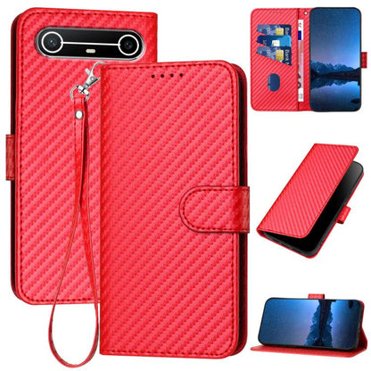 YX0070 Carbon Fiber Buckle Leather Phone Case with Lanyard, For Tecno Pova Curve 2 5G, For Tecno Spark Go 3 / Pop 20 4G, For Tecno Spark 50 4G, For Tecno Camon 50 Pro 4G, For Tecno Camon 50 4G, For Tecno Spark Slim, For Tecno Spark 40 4G               ...