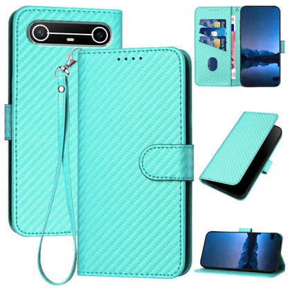 YX0070 Carbon Fiber Buckle Leather Phone Case with Lanyard, For Tecno Pova Curve 2 5G, For Tecno Spark Go 3 / Pop 20 4G, For Tecno Spark 50 4G, For Tecno Camon 50 Pro 4G, For Tecno Camon 50 4G, For Tecno Spark Slim, For Tecno Spark 40 4G               ...