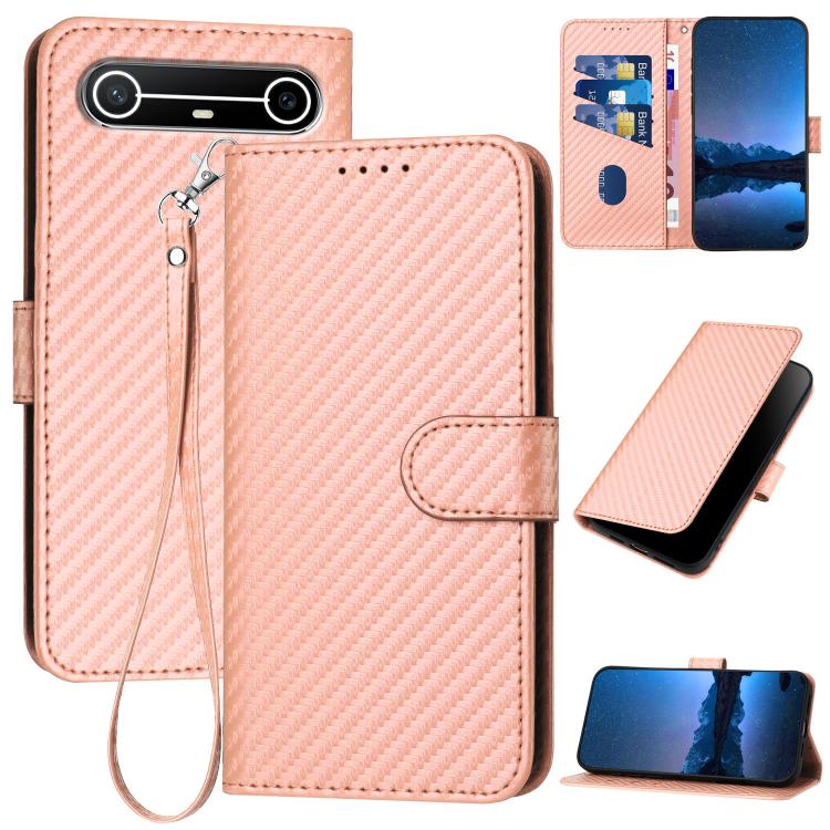 YX0070 Carbon Fiber Buckle Leather Phone Case with Lanyard, For Tecno Pova Curve 2 5G, For Tecno Spark Go 3 / Pop 20 4G, For Tecno Spark 50 4G, For Tecno Camon 50 Pro 4G, For Tecno Camon 50 4G, For Tecno Spark Slim, For Tecno Spark 40 4G               ...