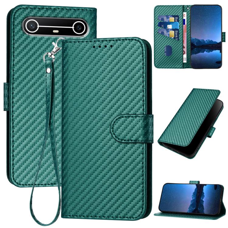 YX0070 Carbon Fiber Buckle Leather Phone Case with Lanyard, For Tecno Pova Curve 2 5G, For Tecno Spark Go 3 / Pop 20 4G, For Tecno Spark 50 4G, For Tecno Camon 50 Pro 4G, For Tecno Camon 50 4G, For Tecno Spark Slim, For Tecno Spark 40 4G               ...