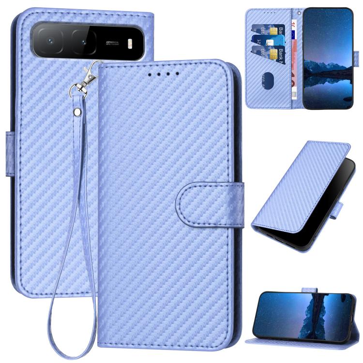 YX0070 Carbon Fiber Buckle Leather Phone Case with Lanyard, For Tecno Pova 6 Neo 5G / Spark 30 5G, For Tecno Spark 30 Pro 4G, For Tecno Spark 30 4G, For Tecno Spark Go 5G 2025 / Hot 60i 5G, For Tecno Camon 30 Pro, For Tecno Pova 6 Pro                  ...