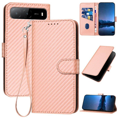 YX0070 Carbon Fiber Buckle Leather Phone Case with Lanyard, For Tecno Pova 6 Neo 5G / Spark 30 5G, For Tecno Spark 30 Pro 4G, For Tecno Spark 30 4G, For Tecno Spark Go 5G 2025 / Hot 60i 5G, For Tecno Camon 30 Pro, For Tecno Pova 6 Pro                  ...