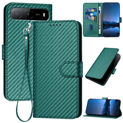 YX0070 Carbon Fiber Buckle Leather Phone Case with Lanyard, For Tecno Pova 6 Neo 5G / Spark 30 5G, For Tecno Spark 30 Pro 4G, For Tecno Spark 30 4G, For Tecno Spark Go 5G 2025 / Hot 60i 5G, For Tecno Camon 30 Pro, For Tecno Pova 6 Pro                  ...