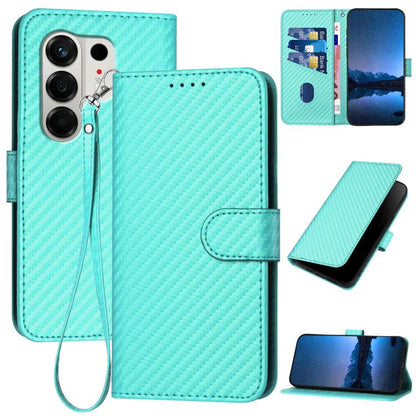 YX0070 Carbon Fiber Buckle Leather Phone Case with Lanyard, For Tecno Pova Curve 2 5G, For Tecno Spark Go 3 / Pop 20 4G, For Tecno Spark 50 4G, For Tecno Camon 50 Pro 4G, For Tecno Camon 50 4G, For Tecno Spark Slim, For Tecno Spark 40 4G               ...
