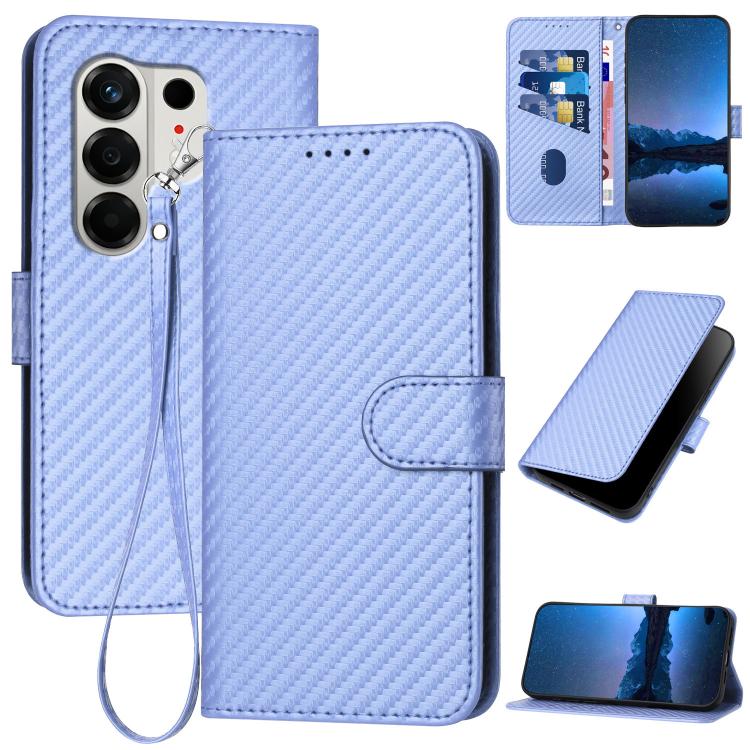 YX0070 Carbon Fiber Buckle Leather Phone Case with Lanyard, For Tecno Pova Curve 2 5G, For Tecno Spark Go 3 / Pop 20 4G, For Tecno Spark 50 4G, For Tecno Camon 50 Pro 4G, For Tecno Camon 50 4G, For Tecno Spark Slim, For Tecno Spark 40 4G               ...