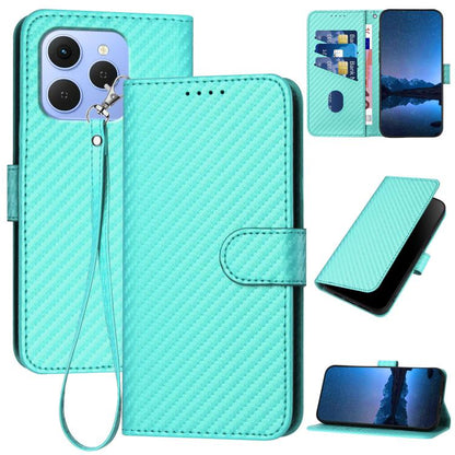YX0070 Carbon Fiber Buckle Leather Phone Case with Lanyard, For Tecno Pova Curve 2 5G, For Tecno Spark Go 3 / Pop 20 4G, For Tecno Spark 50 4G, For Tecno Camon 50 Pro 4G, For Tecno Camon 50 4G, For Tecno Spark Slim, For Tecno Spark 40 4G               ...