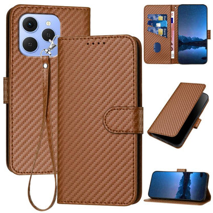 YX0070 Carbon Fiber Buckle Leather Phone Case with Lanyard, For Tecno Pova Curve 2 5G, For Tecno Spark Go 3 / Pop 20 4G, For Tecno Spark 50 4G, For Tecno Camon 50 Pro 4G, For Tecno Camon 50 4G, For Tecno Spark Slim, For Tecno Spark 40 4G               ...