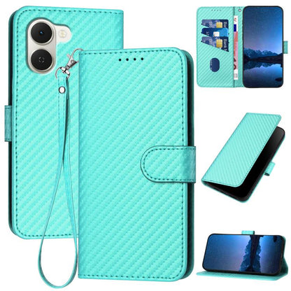 YX0070 Carbon Fiber Buckle Leather Phone Case with Lanyard, For Tecno Pova Curve 2 5G, For Tecno Spark Go 3 / Pop 20 4G, For Tecno Spark 50 4G, For Tecno Camon 50 Pro 4G, For Tecno Camon 50 4G, For Tecno Spark Slim, For Tecno Spark 40 4G               ...