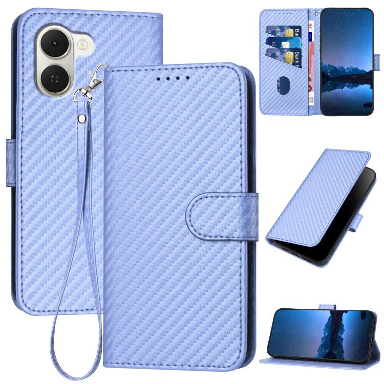 YX0070 Carbon Fiber Buckle Leather Phone Case with Lanyard, For Tecno Pova Curve 2 5G, For Tecno Spark Go 3 / Pop 20 4G, For Tecno Spark 50 4G, For Tecno Camon 50 Pro 4G, For Tecno Camon 50 4G, For Tecno Spark Slim, For Tecno Spark 40 4G               ...