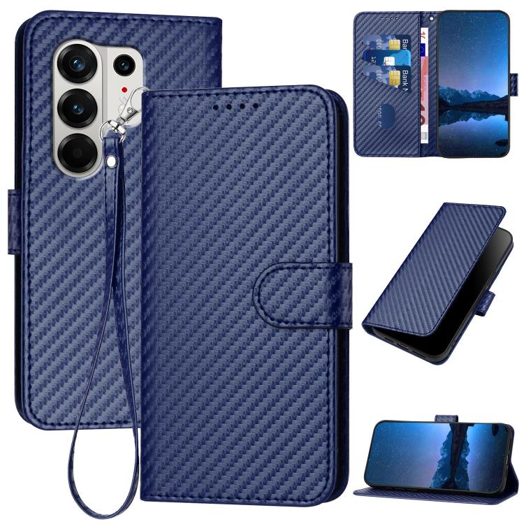 YX0070 Carbon Fiber Buckle Leather Phone Case with Lanyard, For Tecno Pova Curve 2 5G, For Tecno Spark Go 3 / Pop 20 4G, For Tecno Spark 50 4G, For Tecno Camon 50 Pro 4G, For Tecno Camon 50 4G, For Tecno Spark Slim, For Tecno Spark 40 4G               ...