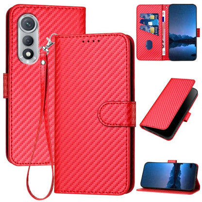 YX0070 Carbon Fiber Buckle Leather Phone Case with Lanyard, For Tecno Pova Curve 2 5G, For Tecno Spark Go 3 / Pop 20 4G, For Tecno Spark 50 4G, For Tecno Camon 50 Pro 4G, For Tecno Camon 50 4G, For Tecno Spark Slim, For Tecno Spark 40 4G               ...