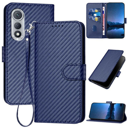 YX0070 Carbon Fiber Buckle Leather Phone Case with Lanyard, For Tecno Pova Curve 2 5G, For Tecno Spark Go 3 / Pop 20 4G, For Tecno Spark 50 4G, For Tecno Camon 50 Pro 4G, For Tecno Camon 50 4G, For Tecno Spark Slim, For Tecno Spark 40 4G               ...