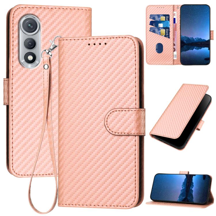 YX0070 Carbon Fiber Buckle Leather Phone Case with Lanyard, For Tecno Pova Curve 2 5G, For Tecno Spark Go 3 / Pop 20 4G, For Tecno Spark 50 4G, For Tecno Camon 50 Pro 4G, For Tecno Camon 50 4G, For Tecno Spark Slim, For Tecno Spark 40 4G               ...