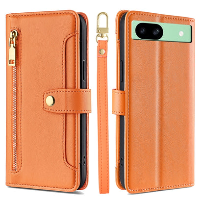 Sheep Texture Cross-body Zipper Wallet Leather Phone Case, For Google Pixel 10a, For Google Pixel 10 Pro XL, For Google Pixel 10, For Google Pixel 9 Pro XL, For Google Pixel 9, For Google Pixel 8a