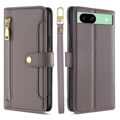 Sheep Texture Cross-body Zipper Wallet Leather Phone Case, For Google Pixel 10a, For Google Pixel 10 Pro XL, For Google Pixel 10, For Google Pixel 9 Pro XL, For Google Pixel 9, For Google Pixel 8a