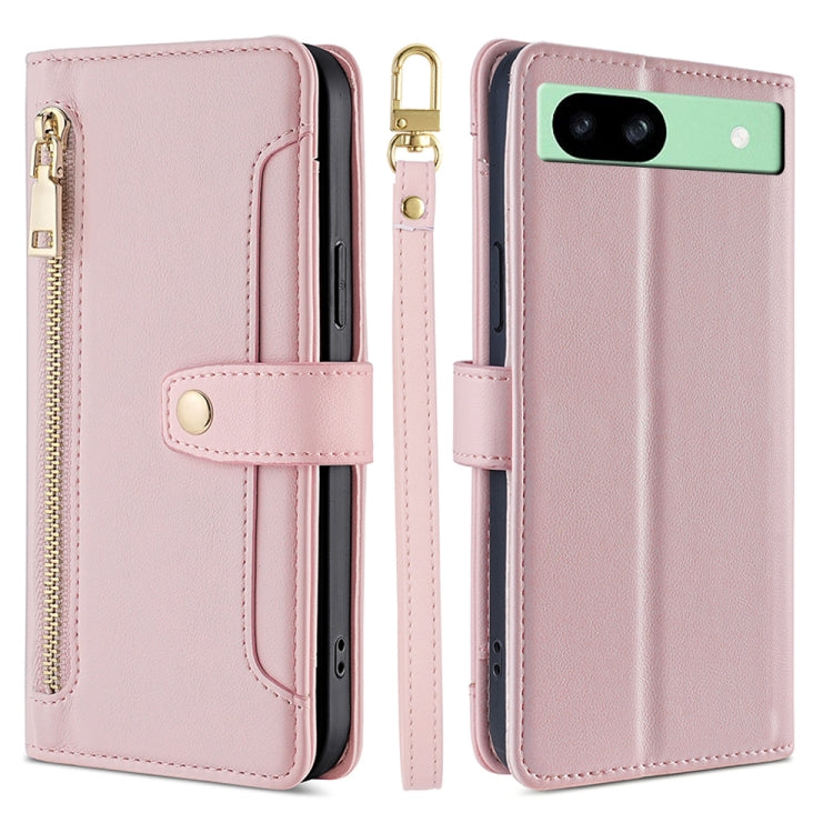 Sheep Texture Cross-body Zipper Wallet Leather Phone Case, For Google Pixel 10a, For Google Pixel 10 Pro XL, For Google Pixel 10, For Google Pixel 9 Pro XL, For Google Pixel 9, For Google Pixel 8a