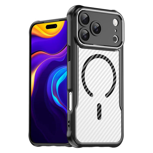 Carbon Fiber Texture MagSafe Translucent Phone Case, For iPhone 17 Pro Max, For iPhone 17 Pro, For iPhone 17, For  iPhone 17 Air, For iPhone 16e, For iPhone 16 Pro Max, For iPhone 16 Pro, For iPhone 16 Plus, For iPhone 16, For iPhone 15 Pro Max��������...