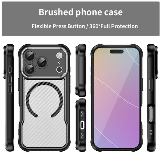 Carbon Fiber Texture MagSafe Translucent Phone Case, For iPhone 18 Pro, For iPhone 18 Pro Max, For iPhone 17e / 16e, For iPhone 16 Pro Max, For iPhone 16 Pro, For iPhone 16 Plus, For iPhone 16, For iPhone 14, For iPhone 11