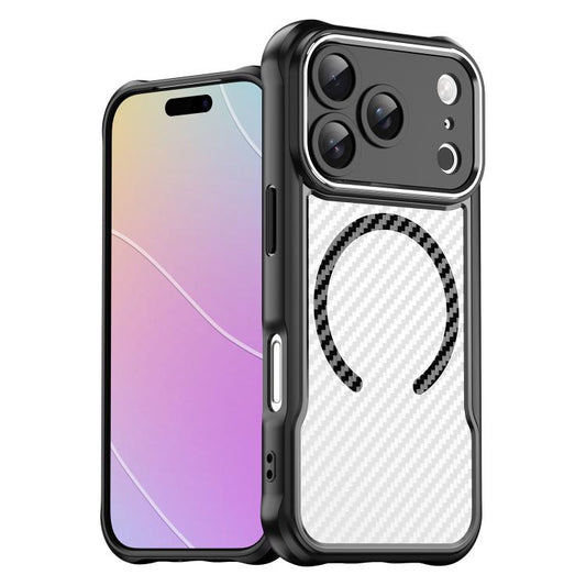 Carbon Fiber Texture MagSafe Translucent Phone Case, For iPhone 18 Pro, For iPhone 18 Pro Max, For iPhone 17e / 16e, For iPhone 16 Pro Max, For iPhone 16 Pro, For iPhone 16 Plus, For iPhone 16, For iPhone 14, For iPhone 11