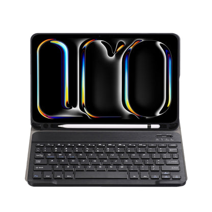A13B Lambskin Texture Bluetooth Touch Keyboard Leather Tablet Case with Pen Slot, For iPad Pro 11 2024