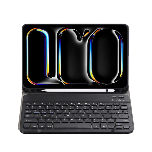 A13B Lambskin Texture Bluetooth Touch Keyboard Leather Tablet Case with Pen Slot, For iPad Pro 11 2024