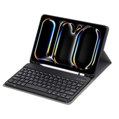 A13B Lambskin Texture Bluetooth Touch Keyboard Leather Tablet Case with Pen Slot, For iPad Pro 11 2024