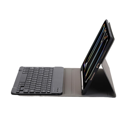 A13B Lambskin Texture Bluetooth Touch Keyboard Leather Tablet Case with Pen Slot, For iPad Pro 11 2024