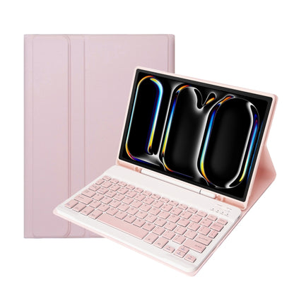 A13B Lambskin Texture Bluetooth Touch Keyboard Leather Tablet Case with Pen Slot, For iPad Pro 11 2024