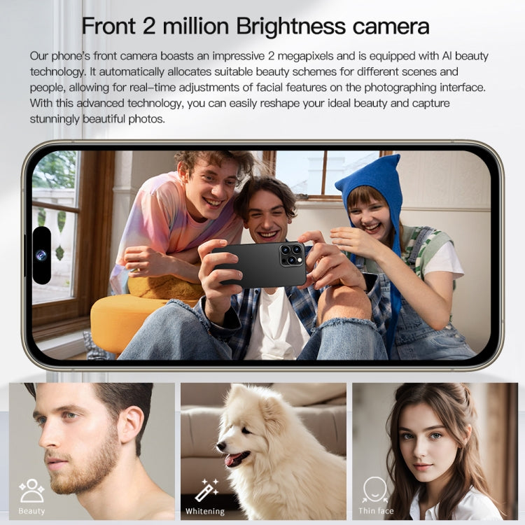 i15 Pro Max / Q5A, 6.5 inch Screen, Face Identification, Android 10 MTK6762 Octa Core, OTG, NFC, Network: 4G, Dual SIM, 6GB+128GB