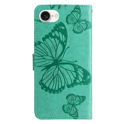 3D Butterfly Embossed Pattern Flip Leather Phone Case, For iPhone 17e / 16e, For iPhone 16 Pro Max, For iPhone 16 Pro, For iPhone 16 Plus, For iPhone 16