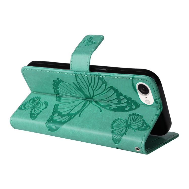 3D Butterfly Embossed Pattern Flip Leather Phone Case, For iPhone 17e / 16e, For iPhone 16 Pro Max, For iPhone 16 Pro, For iPhone 16 Plus, For iPhone 16