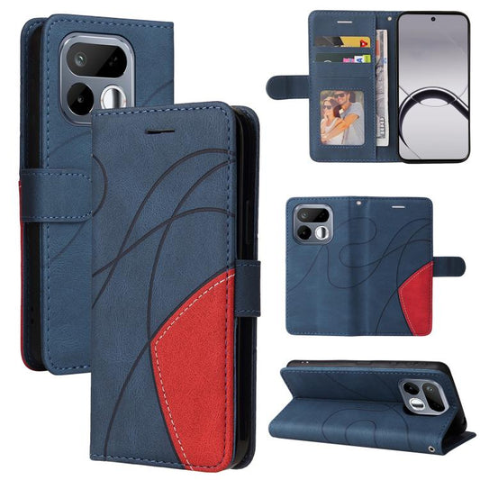 Dual-color Splicing Flip Leather Phone Case, For Realme 16T 5G, For Realme 16 Pro+ 5G Global, For Realme 16 Pro 5G Global, For Realme P4x 5G, For Realme C85 5G / 15X 5G India, For Realme C85 Pro 4G, For Realme 15T 5G, For Realme C71 4G India