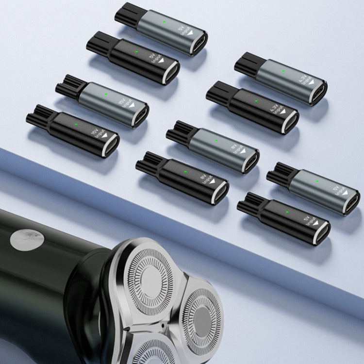 Adaptateur de charge pour rasoir/tondeuse Philips, Type-C vers 4,3 V Fente unique, Type-C vers 5 V Fente unique, Type-C vers 5 V Ovale, Type-C vers 8 V Ovale, Type-C vers 15 V Ovale