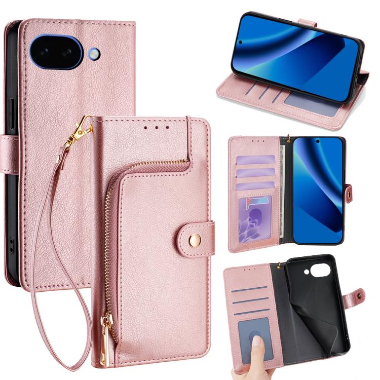 Zipper Bag Leather Phone Case, For Google Pixel 10a, For Google Pixel 9 Pro XL, For Google Pixel 9, For Google Pixel 8a