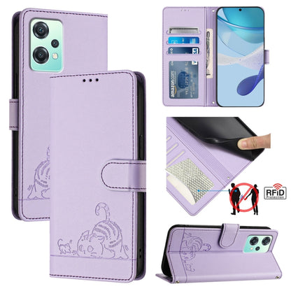 Cat Rat Embossed Pattern RFID Leather Phone Case with Lanyard, For Realme V23, For Realme Q5i, For Realme GT NEO3, For Realme 8 5G / 9 5G India, For Realme V13 5G / Q3 5G, For Realme Q3i 5G, For Realme 9 5G EU Version, For Realme 9 Pro 5G Global       ...