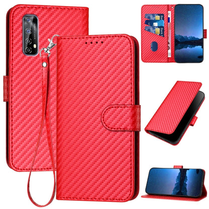 YX0070 Carbon Fiber Buckle Leather Phone Case with Lanyard, For Realme 10 Pro, For Realme 10 Pro+, For Realme 10 4G, For Realme C30 4G / Narzo 50i Prime / C30s, For Realme 9 Pro+, For Realme C20 / C11 2021 / C21, For Realme 8 / 8 Pro                   ...