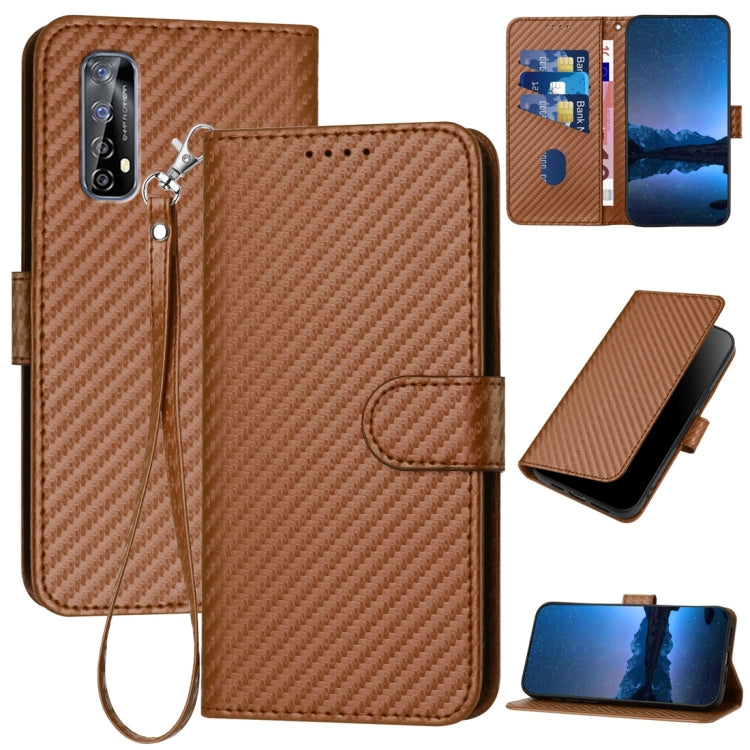 YX0070 Carbon Fiber Buckle Leather Phone Case with Lanyard, For Realme 10 Pro, For Realme 10 Pro+, For Realme 10 4G, For Realme C30 4G / Narzo 50i Prime / C30s, For Realme 9 Pro+, For Realme C20 / C11 2021 / C21, For Realme 8 / 8 Pro                   ...
