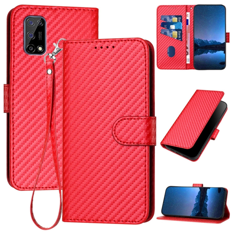 YX0070 Carbon Fiber Buckle Leather Phone Case with Lanyard, For Realme 10 Pro, For Realme 10 Pro+, For Realme 10 4G, For Realme C30 4G / Narzo 50i Prime / C30s, For Realme 9 Pro+, For Realme C20 / C11 2021 / C21, For Realme 8 / 8 Pro                   ...
