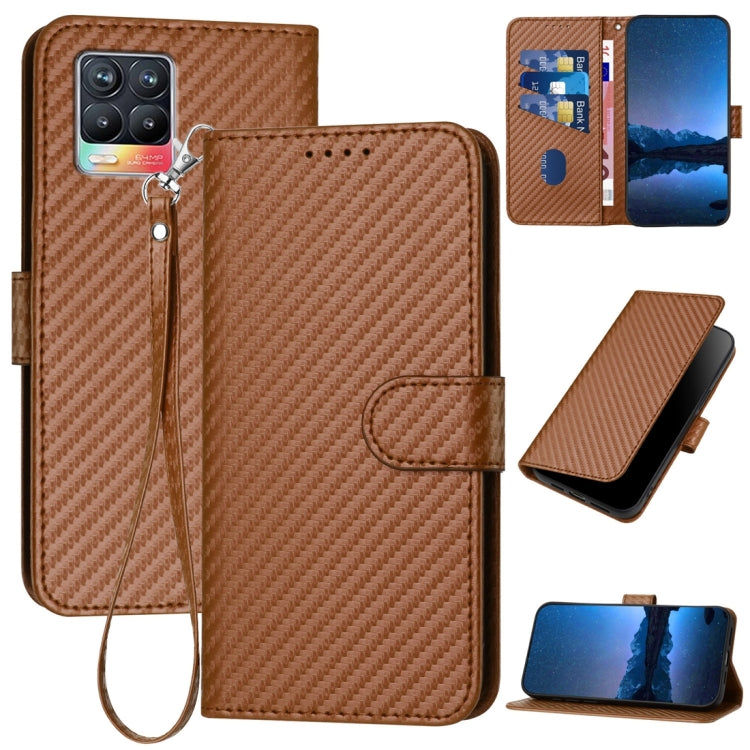 YX0070 Carbon Fiber Buckle Leather Phone Case with Lanyard, For Realme 10 Pro, For Realme 10 Pro+, For Realme 10 4G, For Realme C30 4G / Narzo 50i Prime / C30s, For Realme 9 Pro+, For Realme C20 / C11 2021 / C21, For Realme 8 / 8 Pro                   ...