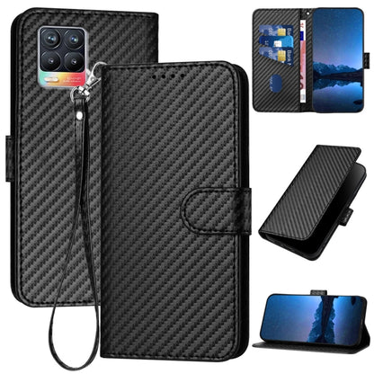 YX0070 Carbon Fiber Buckle Leather Phone Case with Lanyard, For Realme 10 Pro, For Realme 10 Pro+, For Realme 10 4G, For Realme C30 4G / Narzo 50i Prime / C30s, For Realme 9 Pro+, For Realme C20 / C11 2021 / C21, For Realme 8 / 8 Pro                   ...